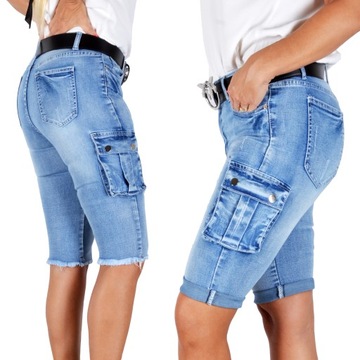 Spodenki Jeans Jeansowe Bojówki Lato SZORTY NEW #