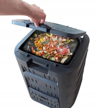 Замороженные -устойчивый компостер черный 380 литров 1 камера для биологических отходов