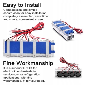 Термоэлектрический охладитель Пельтье мощностью 288 Вт, 12 В постоянного тока