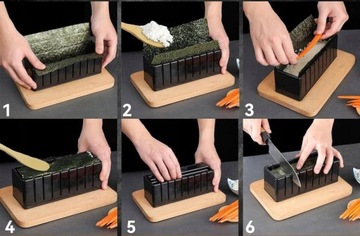 НАБОР СУШИ-ГОТОВКИ С РОЛИКОВЫМ ПРИЖИМНЫМ КОВРИКОМ НОЖ ДЛЯ СУШИ, 24 ШТ.