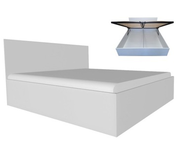 Łóżko VICTORIA LUX 140 rama metal białe - kolory