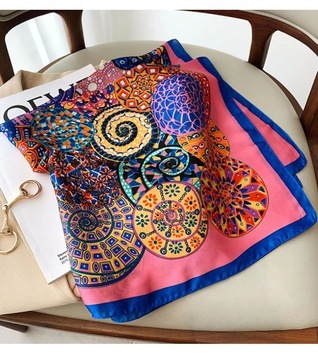 70X70CM Small Scarf Fashion Silk Scarves Four Seasons Square Kerchief Luxur
