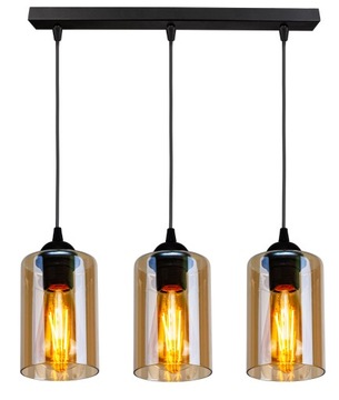 SZKLANA LAMPA WISZĄCA ŻYRANDOL PLAFON LOFT LED