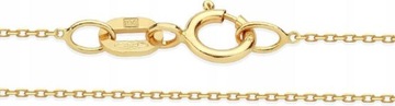 Złoty łańcuszek 585 ankier elegancki splot 50cm elegancki długi na prezent