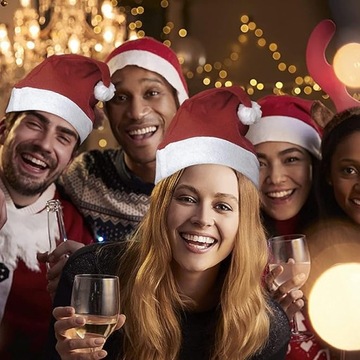 РОЖДЕСТВЕНСКАЯ ШАПКА САНТЫ, КРАСНАЯ, ГЛАДКАЯ, ЭКО