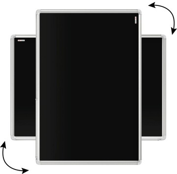 Доска меловая магнитная черная 120х90, алюминиевая рама + подарки