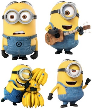 NAKLEJKI FOLIOWE NA OKNO LUSTRO SZYBĘ MINIONKI