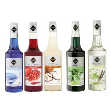 5x Syrop barmański RIOBA do drinków 700 ml mix