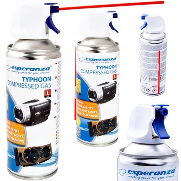 SPRĘŻONE POWIETRZE W SPRAYU DO CZYSZCZENIA ELEKTRONIKI Z PISTOLETEM 400 ml