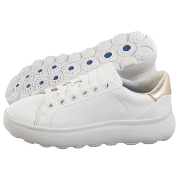 Buty Sneakersy Damskie Geox D Spherica EC4.1 B White/Gold D35TCB Białe