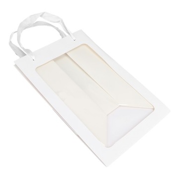 Большой бумажный мешок для конфет с открытым окном, бумажные пакеты для 6А