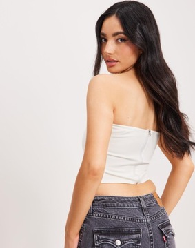 NELLY BIAŁY CROP TOP ZAMEK EU6 NG5__S