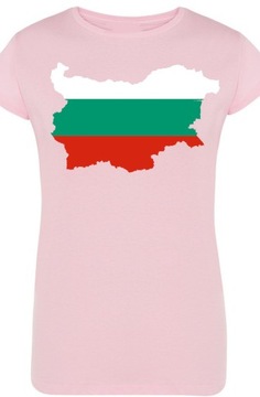 Bułgaria Damski T-shirt Modny Nadruk Rozm.XL