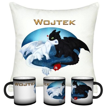 ZESTAW JAK WYTRESOWAĆ SMOKA MAGICZNY KUBEK PODUSZK