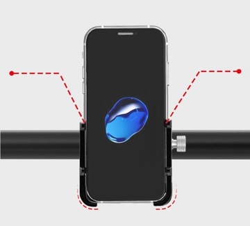 Прочный алюминиевый держатель для велосипедного телефона, привинченный к рулю мотора.