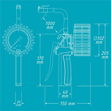 Устройство измерения давления в шинах и насосная станция