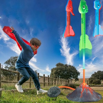 ИГРУШКА-РАКЕТА-ПУСКОВАЯ ИГРУШКА НА УЛИЦЕ ИГРУШКА-ДИНОЗАВР 3 ШТ.