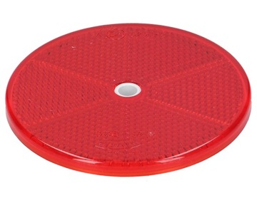 odblask czerwony okrągły przykręcany 84mm