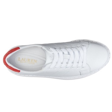 Creepersy sneakersy białe LAUREN Ralph Lauren wzór