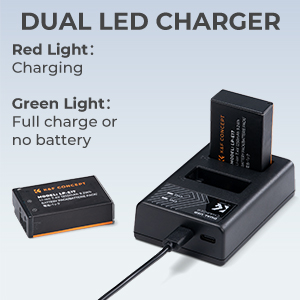 ДВОЙНОЕ зарядное устройство для Canon EOS RP 77D 750D 800D