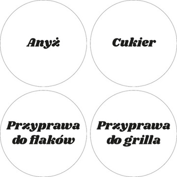 Naklejki etykiety na przyprawy 140 szt folia