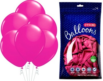 BALONY PASTELOWE FUKSJA 27CM URODZINY 50 SZTUK-SB-8265