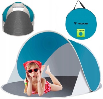 Duży NAMIOT PLAŻOWY PARAWAN OSŁONA SAMOROZKŁADAJĄCY POP-UP 190X120X90 CM