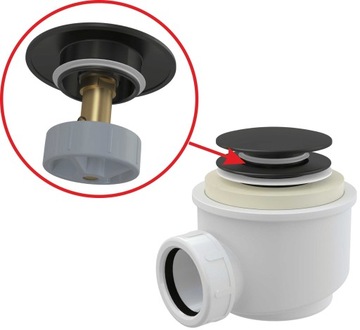 Сифон для душа CLIK/CLAK, черный матовый