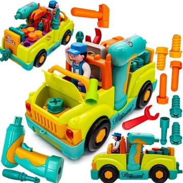 AUTO DO ROZKRĘCANIA WIERTARKA Mały Mechanik JEŹDZI EDUKACYJNY INTERAKTYWNY