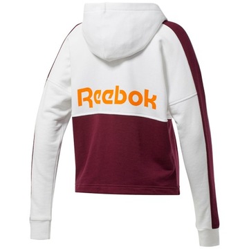 Bluza damska Reebok Te Linear Logo Ft bordowo-biała FU2203 XL