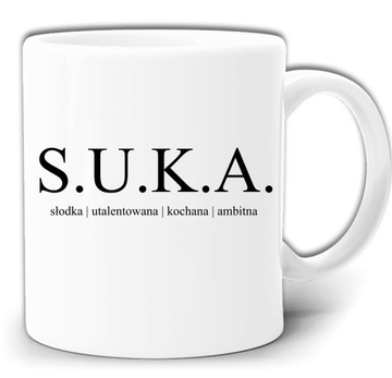 Słodka ambitna SUKA ŚMIESZNY KUBEK +PUDEŁKO GW705