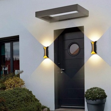 ФАСАДНЫЙ НАСТЕННЫЙ СВЕТИЛЬНИК НАРУЖНЫЙ НАСТЕННЫЙ СВЕТИЛЬНИК LED 10W IP65 UP BOTTOM GOLD