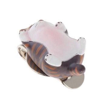 Marker do piłek golfowych Kitten Metalowa pomoc treningowa do gry w golfa Zabawna czapka golfowa Ciemnobrązowa