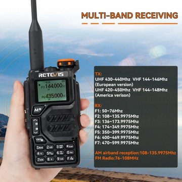 Радиостанция Retevis RA79 Walkie Talkie AM FM Airband