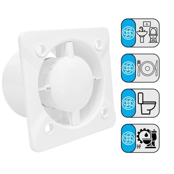 Wentylator łazienkowy Silent Ø 100 mm 26 db STANDARD BIAŁY