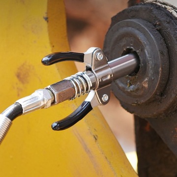 НАКОНЕЧНИК ДЛЯ СМАЗКИ САМОКОНТРЯЩАЮЩИЙСЯ ЗАЖИМ 10 000PSI + ШЛАНГ 30 СМ