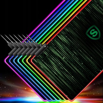 Коврик для игровой мыши XXL для настольного коврика со светодиодной подсветкой RGB