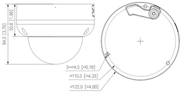 KAMERA IP 4.7 Mpx 2.1 mm WizSense SZEROKI KĄT 180 STOPNI DAHUA