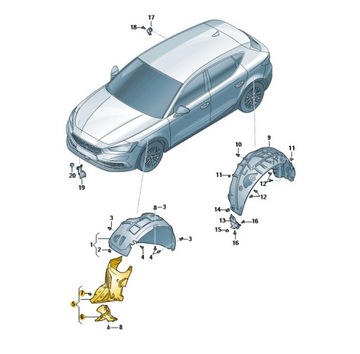 SPOJLER NADKOLA PRAWY CUPRA FORMENTOR ORYGINAŁ 5FF854816R