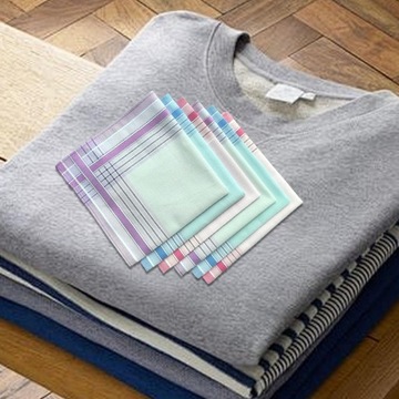 6 мужских носовых платков 29x29 см/11,4x11,4 дюйма, мягкие мужские полосатые подарки