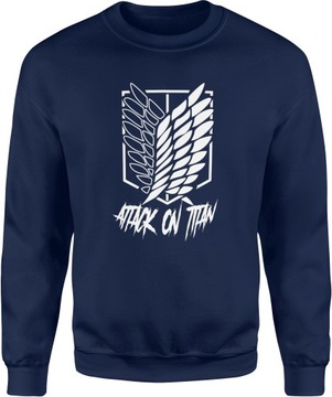 MĘSKA BLUZA ATTACK ON TITAN ATAK TYTANÓW ROZM. L NADRUK BEZ KAPTURA