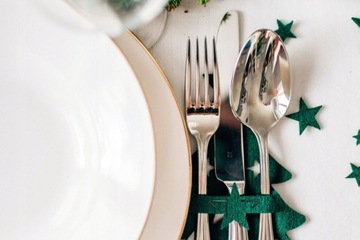 РОЖДЕСТВЕНСКИЙ ЧЕХОЛ ДЛЯ СТОЛОВЫХ ПРИБОРОВ Войлочный чехол РОЖДЕСТВЕНСКАЯ ЕЛКА УКРАШЕНИЕ РОЖДЕСТВЕНСКОГО СТОЛА