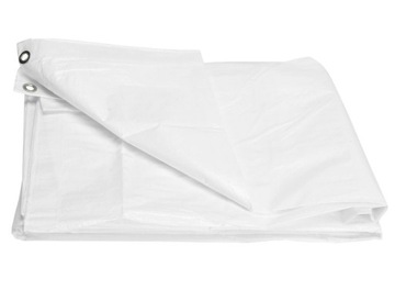 PLANDEKA 4x6 okryciowa 150g/m2 mocna BIAŁA mrozoodporna wodoszczelna