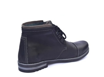 CZARNE BUTY MĘSKIE OCIEPLANE ZIMOWE OBUWIE PL 120