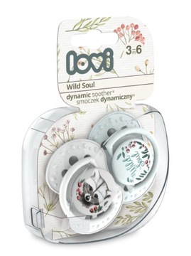 Lovi Smoczek silikonowy dynamiczny 3-6m Wild Soul Boy 2szt
