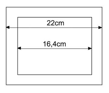 Квадратная графитовая основа 22х22см.