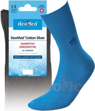 Skarpety dla cukrzyków DeoMed Cotton niebieskie