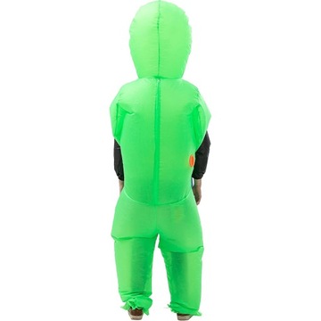 ŚMIESZNE DMUCHANY KOSTIUM UFO KOSMITA ALIEN PRZEBRANIE Z POMPA NA Halloween