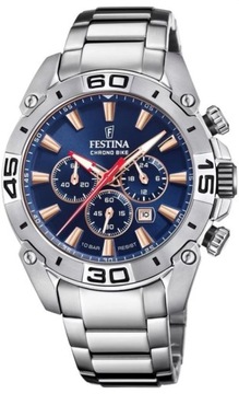 NOWY MĘSKI FESTINA F20543/4 CHRONO BIKE WR100 +BOX