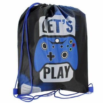 Worek Starpak 39 x 33 cm na sznurkach Gaming Pad czarny